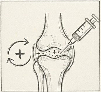 Dibujo de tratamiento de meniscos